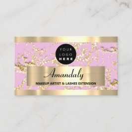 Carte De Visite Gold Marble Consulting Parties scintillant Pink Pa