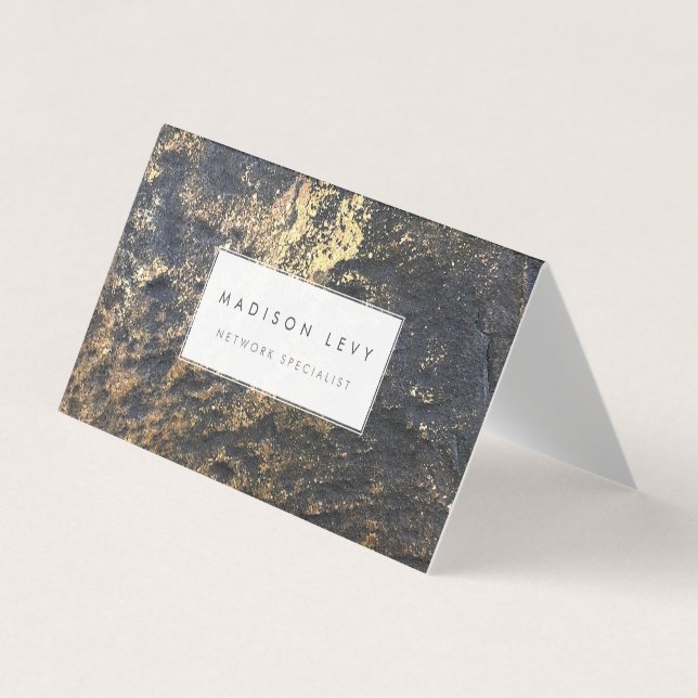 Carte De Visite Gold Marc Rock Face Design Network (Devant)