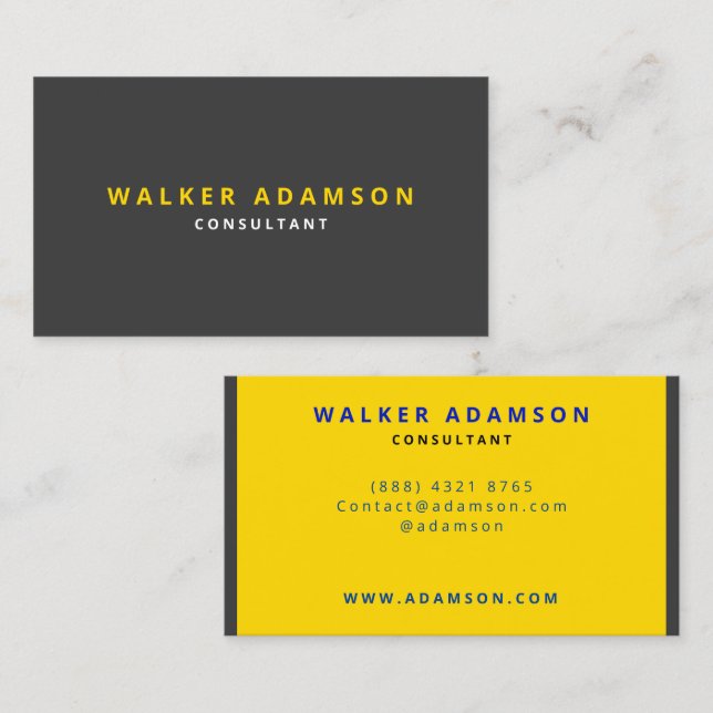 Carte De Visite Gold & Matte Black de luxe professionnel (Devant / Derrière)