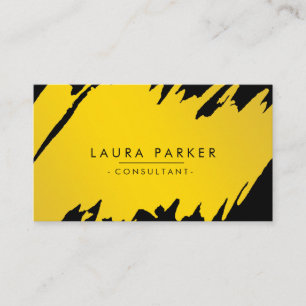 Carte De Visite Gold Modern Splatter Professionnel Propre Élégant