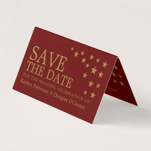 Carte De Visite Gold Parties scintillant Stars Photo Enregistrer L