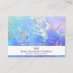 Carte De Visite *~* Gold Pastel Nebula Galaxy Universe Aqua AP3 Bu