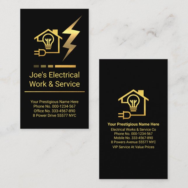 Carte De Visite Gold Rebar Piling Construction Groundwork (Devant / Derrière)