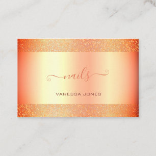 Carte De Visite Gold Rose branché aux clous de Parties scintillan