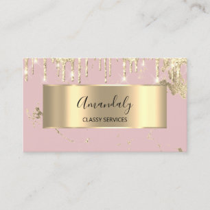Carte De Visite Gold Royal Marble Rose de luxe professionnel