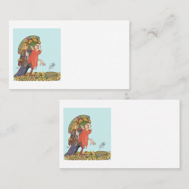 CARTE DE VISITE GOLD SEEKER LEPRECHAUN (Devant / Derrière)