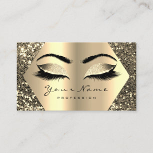 Carte De Visite Gold Sepia Parties scintillant maquillage Artiste 
