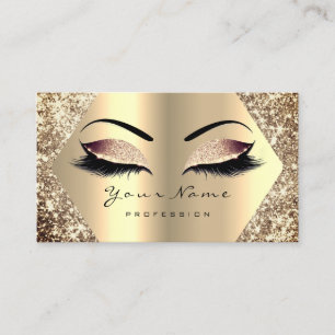 Carte De Visite Gold Sepia Parties scintillant maquillage Artiste 