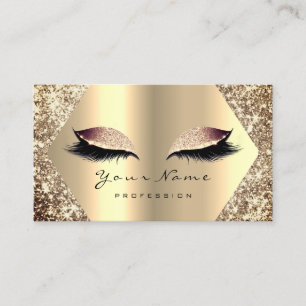 Carte De Visite Gold Sepia Parties scintillant maquillage Artiste 