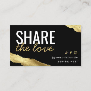 Carte De Visite Gold Share The Love Referendum Card 