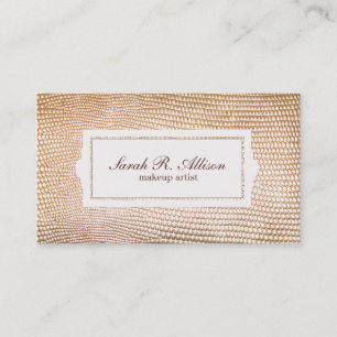 Carte De Visite Gold Snakeskin Maquillage Artiste Beauté