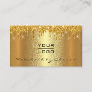 Carte De Visite Gold Spark maquillage Artiste Plan d'événement Dri