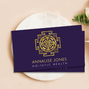 Carte De Visite Gold Sri Yantra / Sri Chakra