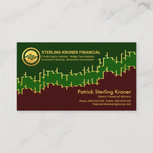 Carte De Visite Gold Stock Forex Graph Consultant financier