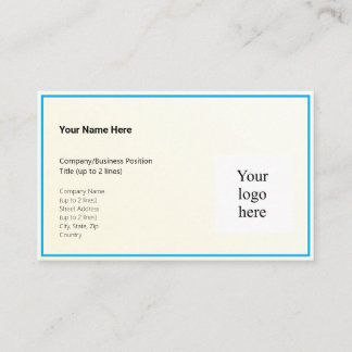 Carte De Visite Gold Tint Gradient & Sky Blue Logo Océanie