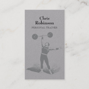 Carte de visite Gold Vintage Personal Trainer