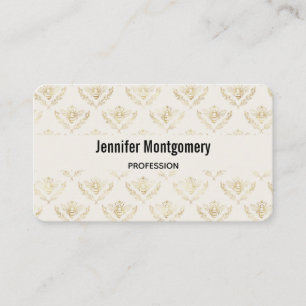 Carte De Visite Golden Bumble Bee avec un Motif de la Couronne