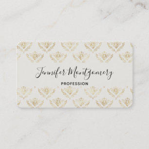 Carte De Visite Golden Bumble Bee avec un Motif de la Couronne