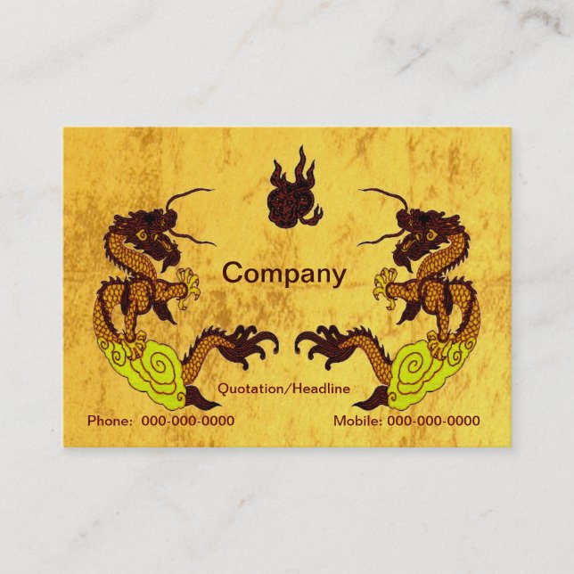 Carte de visite Golden Dragons (Devant)