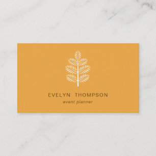Carte De Visite Golden Elegant Botanique Tropical Branche