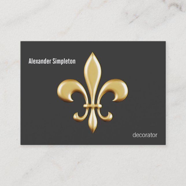 Carte De Visite Golden Fleur De Lis (Devant)
