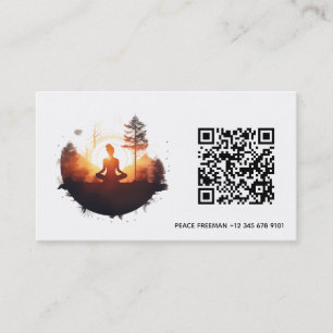 Carte De Visite Golden Gateway Méditation du coucher de soleil
