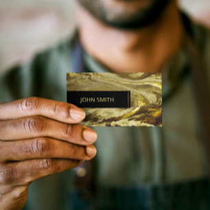 Carte De Visite Golden Glittery Texture Luxury Motif Monogramme