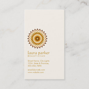Carte De Visite Golden Lotus Flower Yoga Méditation Spa de santé