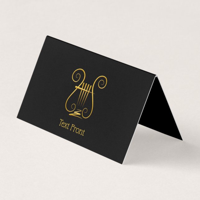 Carte De Visite Golden lyre (Devant)
