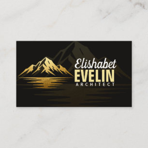 Carte De Visite Golden Peaks - Paysage Moderne g742