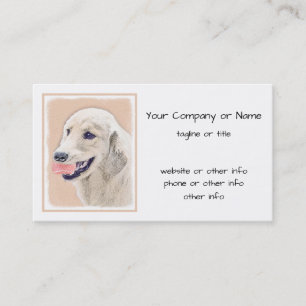 Carte De Visite Golden Retriever avec Tennis Ball Peinture Chien A