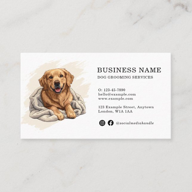Carte De Visite Golden Retriever Créez votre propre animal (Devant)