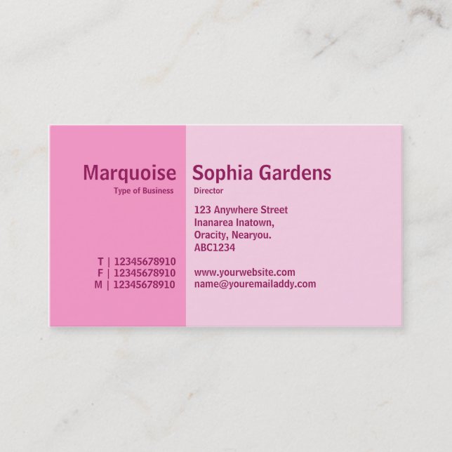 Carte De Visite Golden Section 03 (Devant)