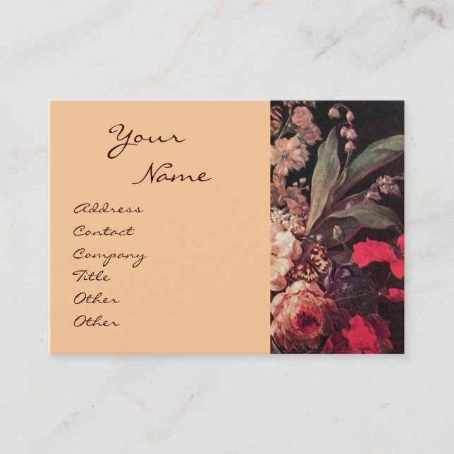 CARTE DE VISITE GOLDFINCH, ROSES ROSES ROSES ROSES ET BOUTEILLE (Devant)