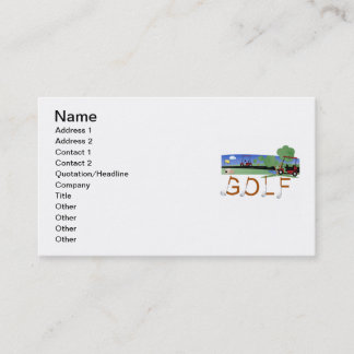 Carte De Visite Golf avec des T-shirts et des cadeaux de chariots