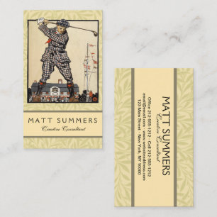 Carte De Visite Golf Golfeur Vintage Antique Golf