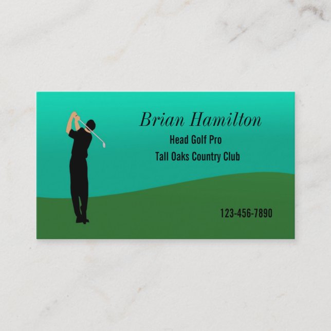 Carte De Visite Golf Pro (Devant)