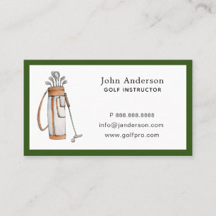 Carte de visite Golf pro ou instructeur de golf