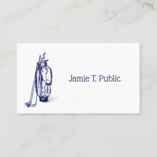 Carte De Visite Golf Sac Golf Club Bleu