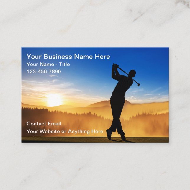 Carte De Visite Golf Trainer Scenic Business Cards (Devant)