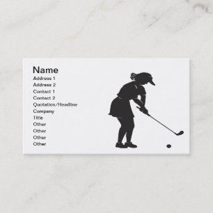 Carte De Visite Golfeur de femme