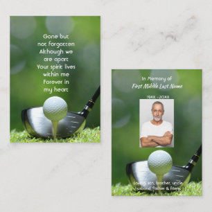 Carte De Visite Golfeur Golf Golfique Mémorial Cadeau