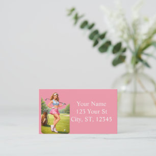 Carte De Visite Golfeuse féminine en forme Thunder_Cove