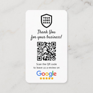 Carte De Visite Google Avis   Business Review Us White QR Code
