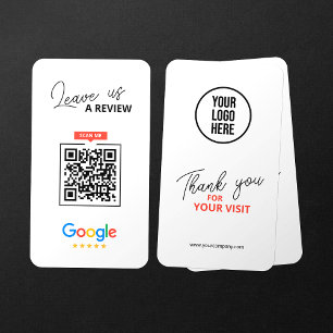 Carte De Visite Google Laissez-nous un avis Code QR Entreprise Mer