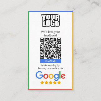 Carte de visite Google Review avec coupon coupon c