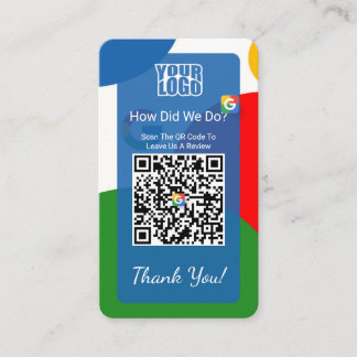 Carte de visite Google Review avec lien Facebook