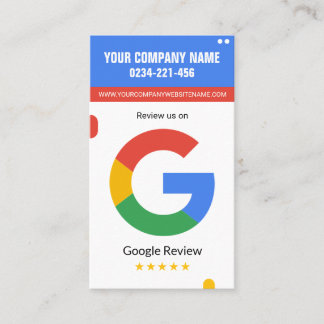 Carte De Visite Google Review Card Pour toute entreprise