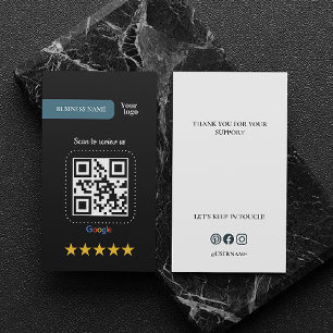 Carte De Visite Google Review My Business Ajouter Logo Code Qr