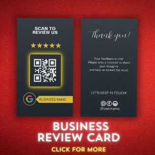 Carte De Visite Google Review My Business Script Merci Qr Code